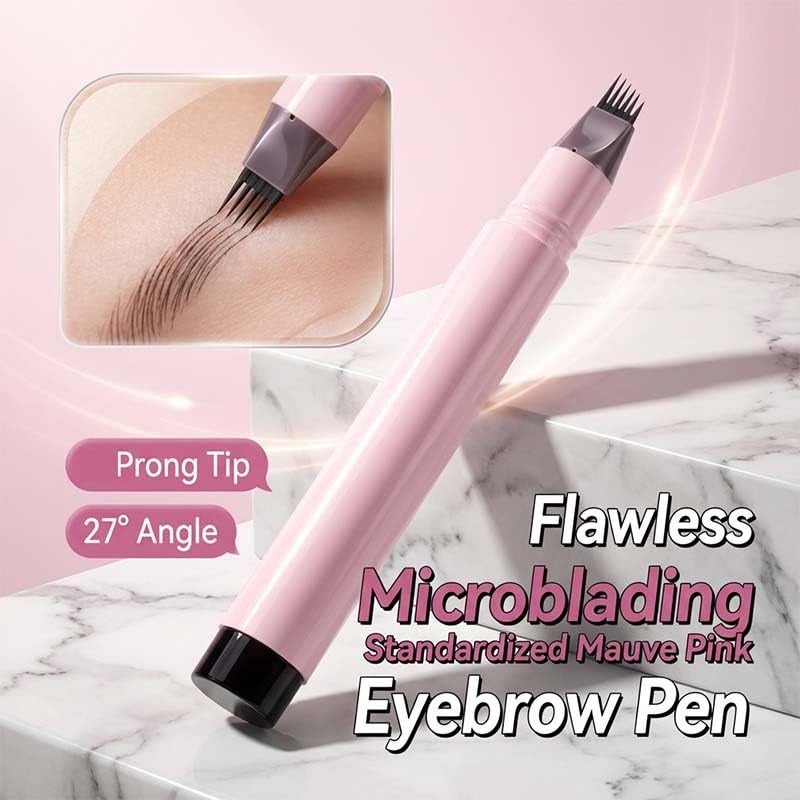 Beginner-Friendly Smudge-Proof Liquid Eyebrow Pen, 6 Tip Precise Eye Brow Makeup Pen Waterproof Long-Lasting Fine Stroke Contouring for Effortlessly Create Hair Like Natural Brows (Black) - Image 2