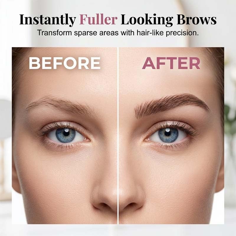 Beginner-Friendly Smudge-Proof Liquid Eyebrow Pen, 6 Tip Precise Eye Brow Makeup Pen Waterproof Long-Lasting Fine Stroke Contouring for Effortlessly Create Hair Like Natural Brows (Black) - Image 3