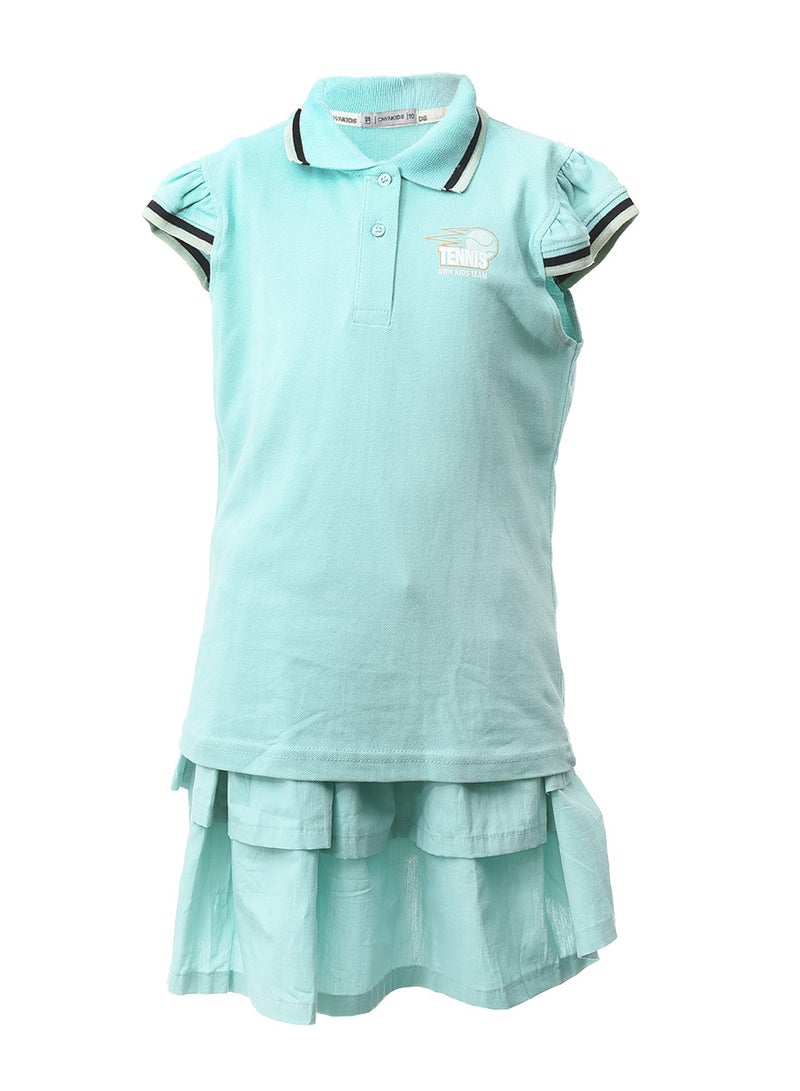 BEBO Girls' set of skirt and printed polo T-shirt - Image 1