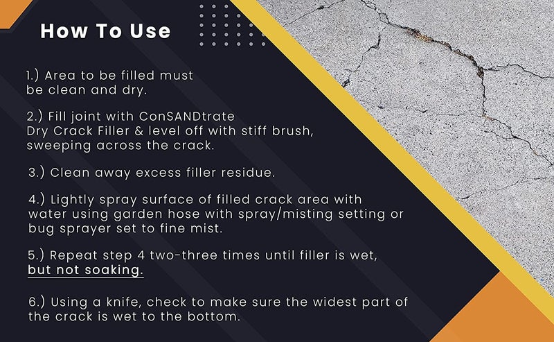 ConSANDtrate Concrete Crack Filler - Gray - 3 lb. (Single Bottle) for Filling in Concrete Cracks on driveways, walkways and patios. - Image 5