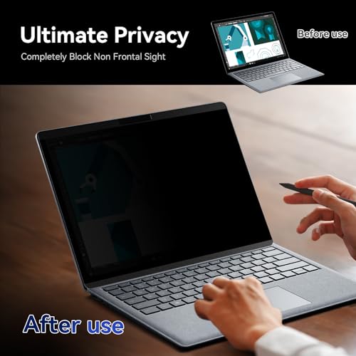 Protescreen Magnetic Privacy Screen for 14.4 inch Microsoft Surface Laptop Studio 2/1, Removable Anti Glare Blue Light Laptop Privacy Filter, Anti Spy Black Protector Security Private - Image 2