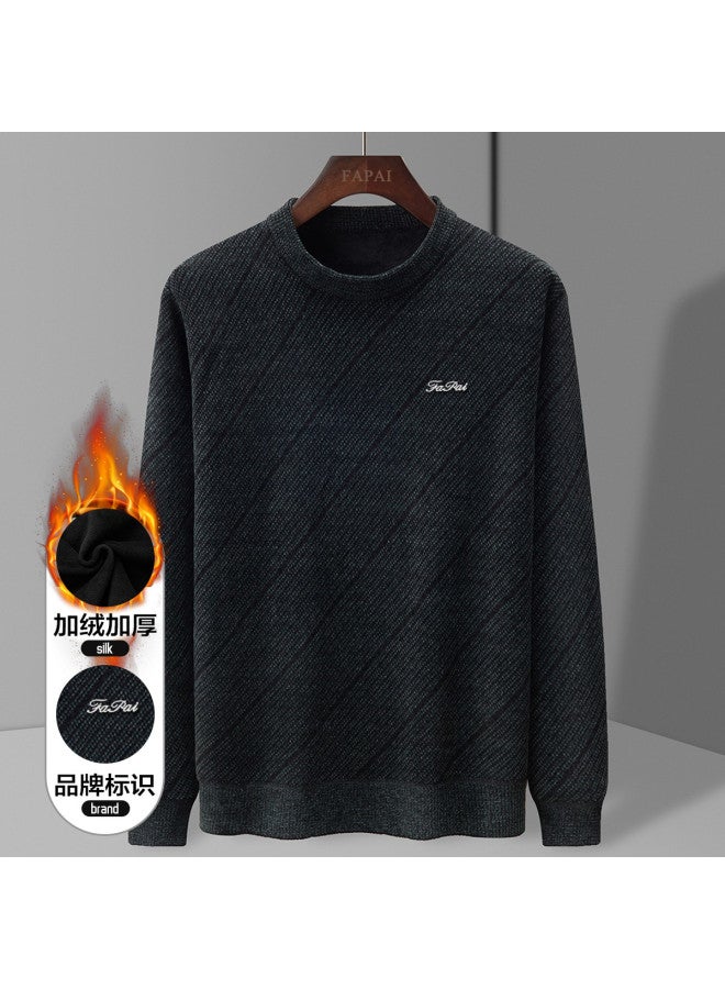 Fapai Business Casual Comfortable Versatile Warm Fleece Sweater Knitwear - Image 2