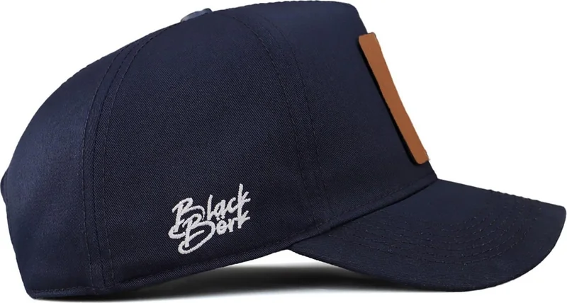 بلاك بورك BlackBörk V2 Baseball Bear - Unisex Navy Blue Hat (Cap) with 1 Code Logo