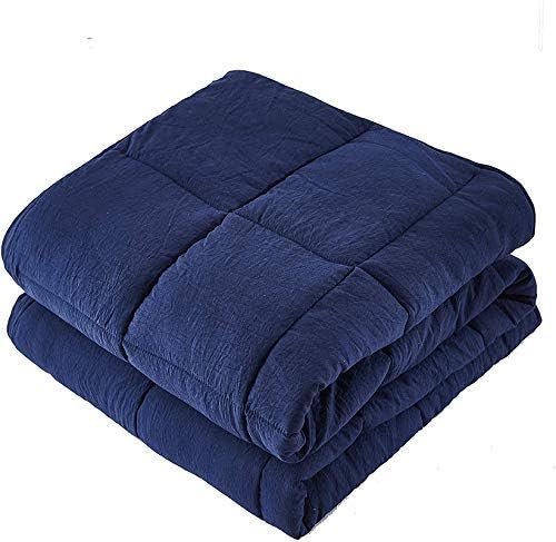 Rajasthan Crafts Soft Microfibre Comforter Blanket Lightweight Reversible Quilt Duvet All Weather, 200 GSM Single Bed, Blue Color, 350 TC - Image 5