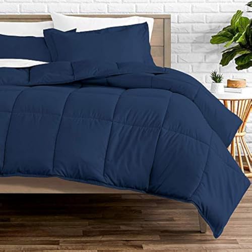 Rajasthan Crafts Soft Microfibre Comforter Blanket Lightweight Reversible Quilt Duvet All Weather, 200 GSM Single Bed, Blue Color, 350 TC - Image 1