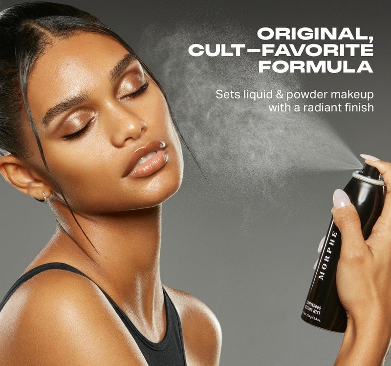 Morphe بخاخ تثبيت مستمر من مورفي - بخاخ تثبيت دقيق للمكياج مع لمسة لامعة - يساعد المكياج على مقاومة التكتل أو التلاشي ويزيد من ثبات الأساس (6.5 أونصة سائلة) - Image 2