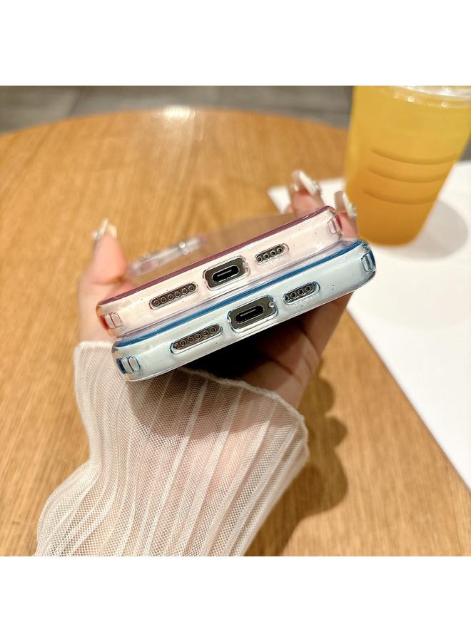 اس-توب جراب لهاتف iPhone 16 Pro مصنوع من مادة TPU الهجينة اللامعة ذات ملمس الرمال المتحركة والكمبيوتر الشخصي - Image 4