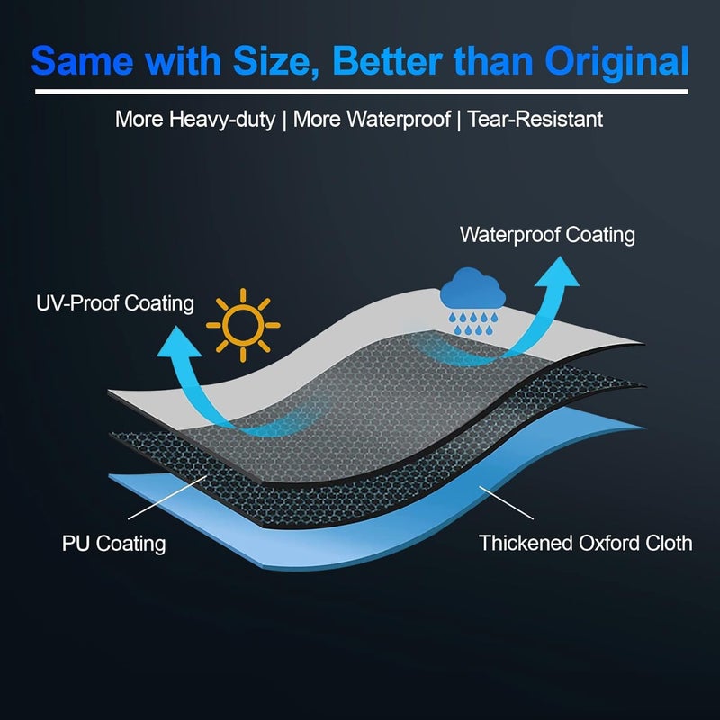 sheful Grill Cover 28 inch, BBQ Grill Cover Black, Waterproof BBQ Gas Grill Cover, Heavy Duty & Waterproof Covers for Weber 22 Inch Master Touch Charcoal Grill, Original Kettle Grill - Image 4