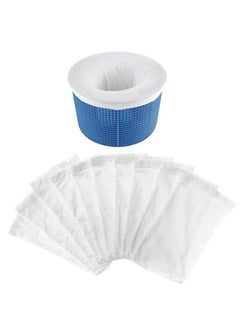 Generic Pool Skimmer Socks - 20 pcs Fine Mesh Swimming Pool & Spa Pre-Filter Savers for Skim Remove Leaves Oil Ideal Sock/Net/Saver to Protect Your Inground or Above Ground Pool  - Image 1