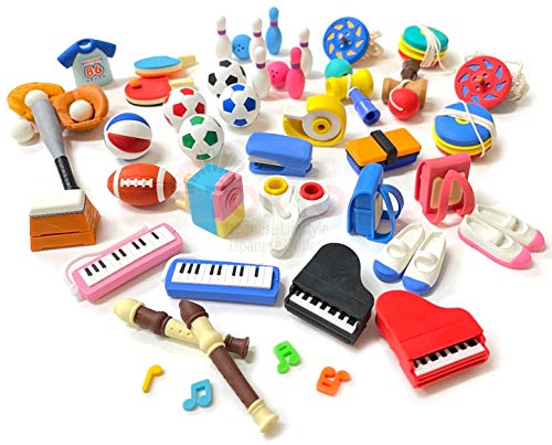 Iwako Pencil Eraser Gift for Kids Christmas Back to School Gift Made in Japan School Mix 20pcs Multi Color - Image 1