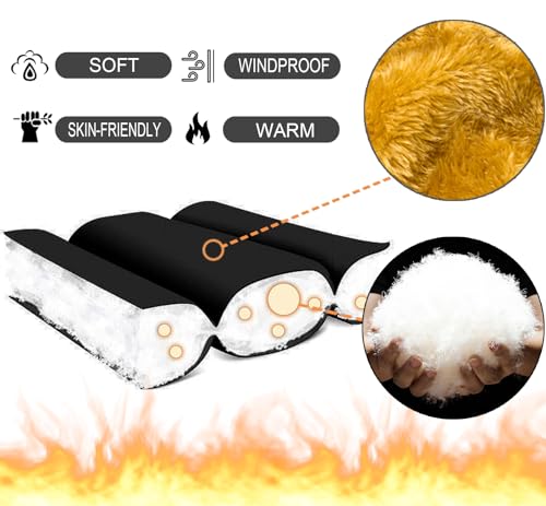 XinYangNi Men's Winter Warm Outdoor Padded Puffer Vest Thick Fleece Lined Sleeveless Jacket Khaki US 2XL/Asia 6XL - Image 4