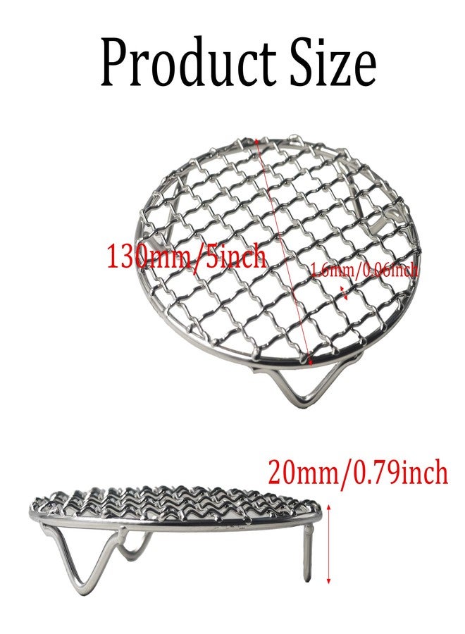 Virello 5 Inch Round Cooking Rack, Stainless Steel Wire Baking Rack with Stable Legs for Oven, Air Fryer, BBQ, Roasting, Cooling - Image 2