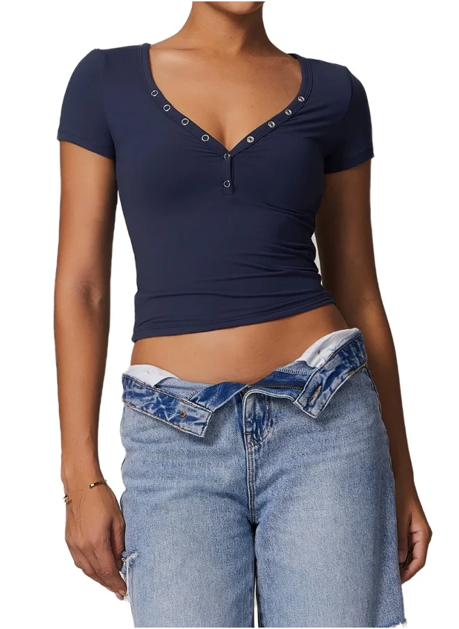 KAWN.YOGA Womens Crop Top Short Sleeves