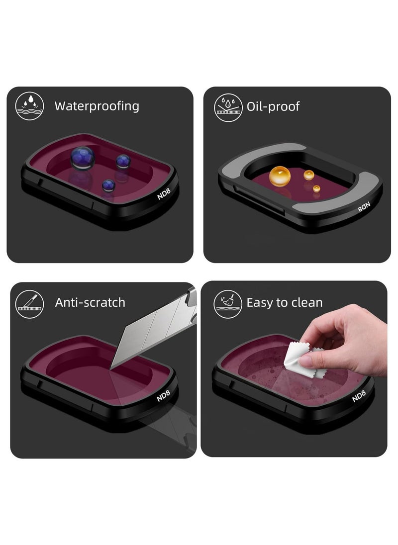 Pocket 3 ND Filters Set, 6 Pack - CPL ND4 ND8 ND16 ND32 ND64 Lens Filter for DJI Osmo Pocket 3 Creator Combo Camera Accessories