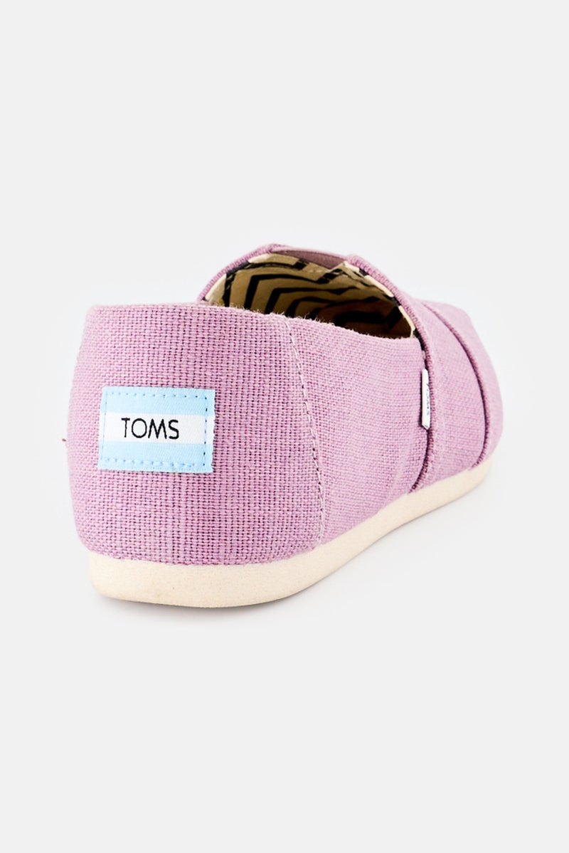 TOMS Women Alpargata Canvas Slip On Shoes, Mauve - Image 3