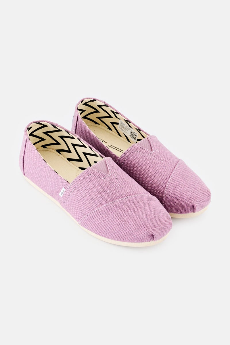TOMS Women Alpargata Canvas Slip On Shoes, Mauve - Image 2