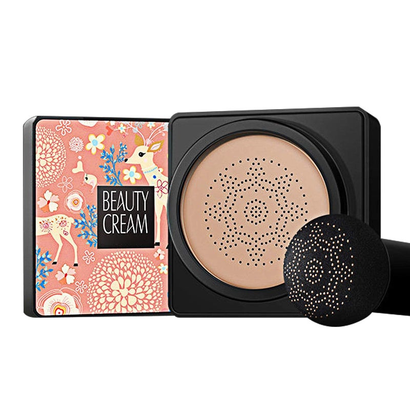GL-Turelifes GLTurelifes Mushroom Head Air Cushion Foundation CC Cream Water Feeling Flawless BB Cream Moisturizing Oil Control Lightweight  Smoothing Natural Concealer BlanchedAlmond 