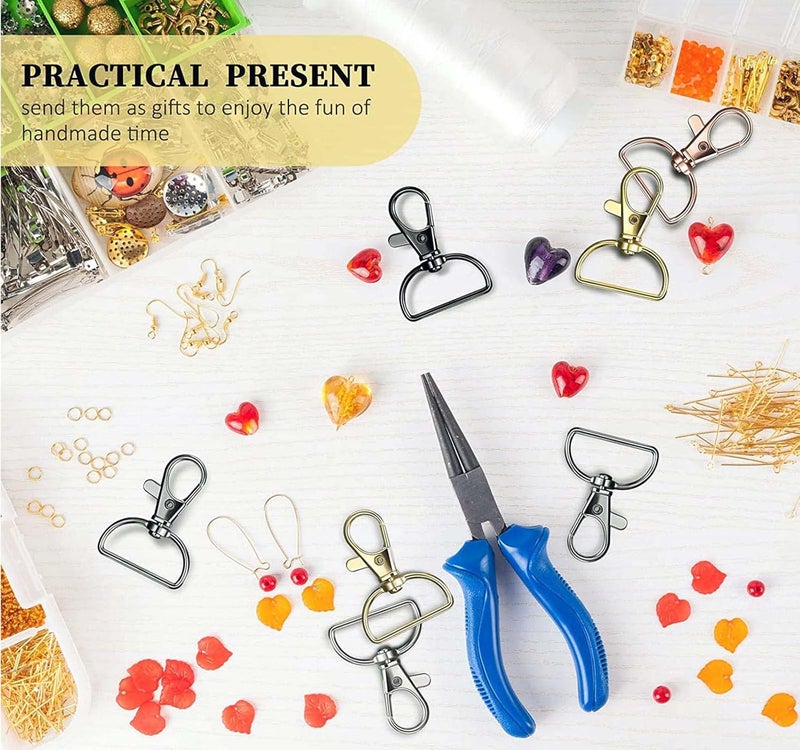 DIY Crafts DIY Crafts 1inch 6 Pcs Slide Buckles Silvery Nickel 1inch Round Swivel Snap Hooks and Round Rings Metal Swivel Lanyard Snap Round Hook Slide Buckle for Bags Wallets Luggage Supplies  - Image 5