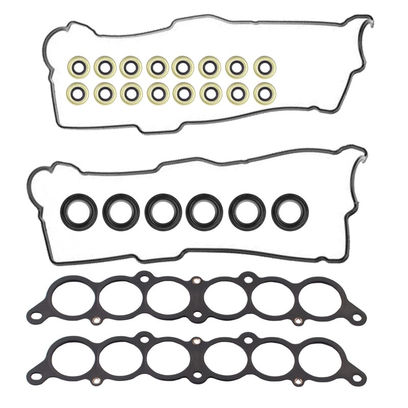 Wollvon مجموعة حشية غطاء صمام أسطوانة المحرك ولفون VC203 VS50422R MS 95899 متوافقة مع Toyota 4Runner 3.4L 1996-2002 T100 3.4L 1995-1998 Tacoma 3.4L 1995-2004 Tundra 3.4L 2000-2004 - Image 1