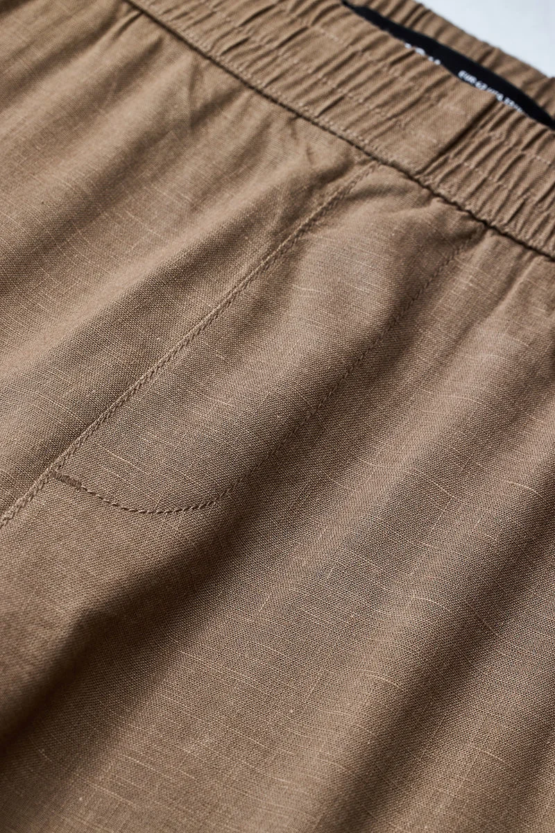 Snitch Khaki Relaxed Fit Drawstring Pants for Men | Best Price UAE