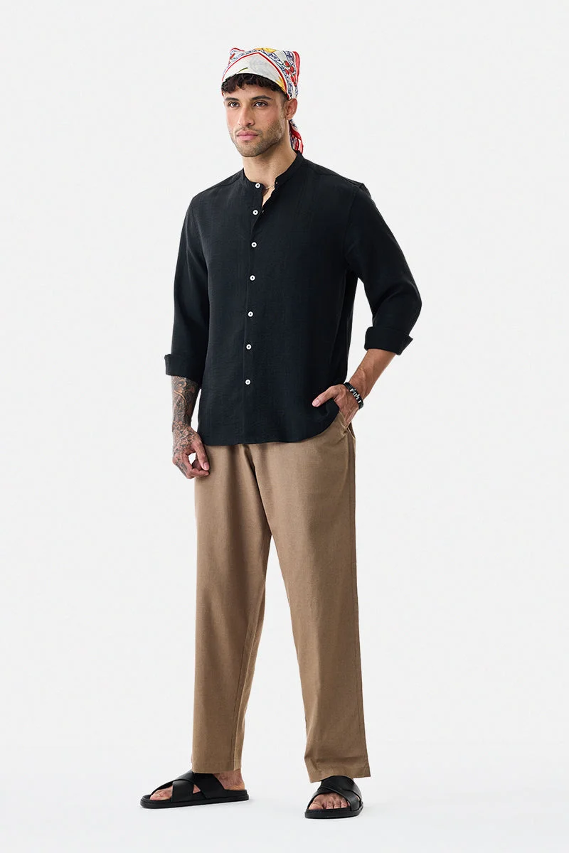 Snitch Khaki Relaxed Fit Drawstring Pants for Men | Best Price UAE