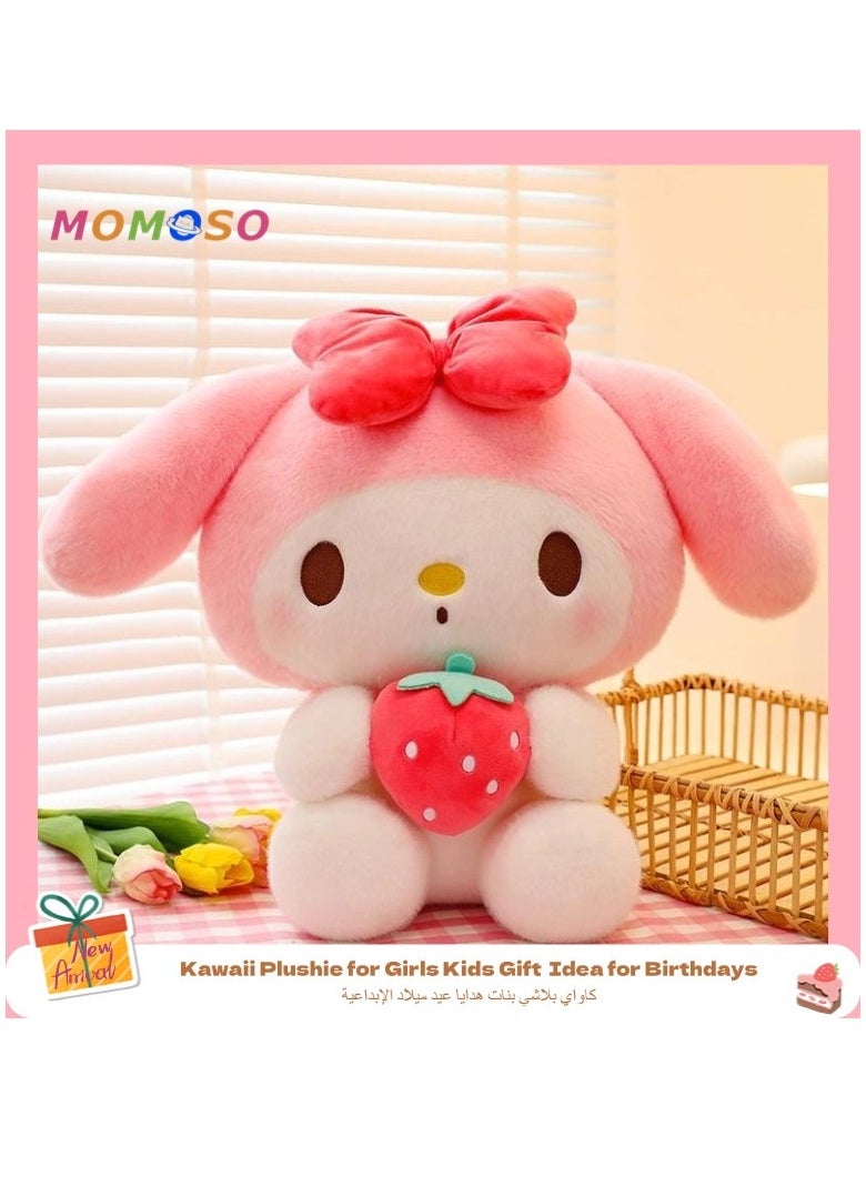 MOMOSO 1 Pcs My Melody Plush Toy Cute Anime Stuffed Doll Soft Huggable Kawaii Plushie For Girls Kids Home Decor And Gift Idea For Birthdays Holidays  - Image 1