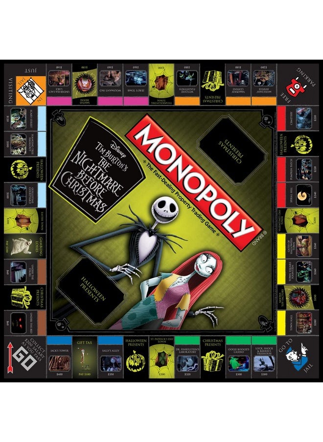 USAopoly - Monopoly Disney Nightmare Before Christmas Board Game | Collectible Monopoly Tim Burton Nightmare Before Christmas Movie | Collectible Monopoly Tokens - Image 1