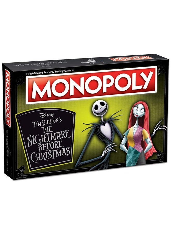 USAopoly - Monopoly Disney Nightmare Before Christmas Board Game | Collectible Monopoly Tim Burton Nightmare Before Christmas Movie | Collectible Monopoly Tokens - Image 1