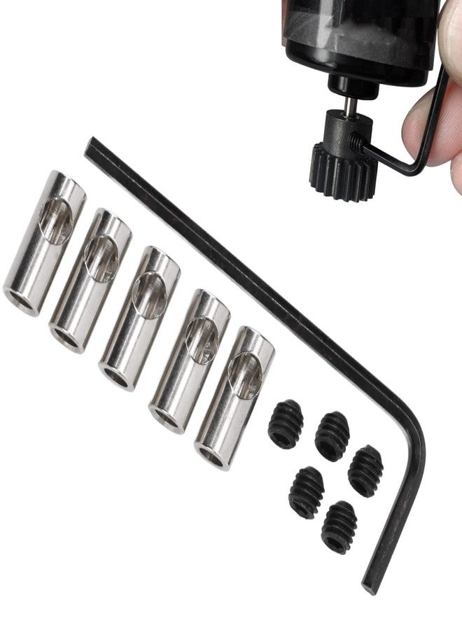Dilwe RC Motor Shaft Adapter, 3.17mm to 5mm Pinion Reducer Sleeve Adapter Stainless Steel Shaft Adapter Motor Axle Change Over RC Accessories for Converting RC Motor 3650 550 540 Pinion Gears - Image 1