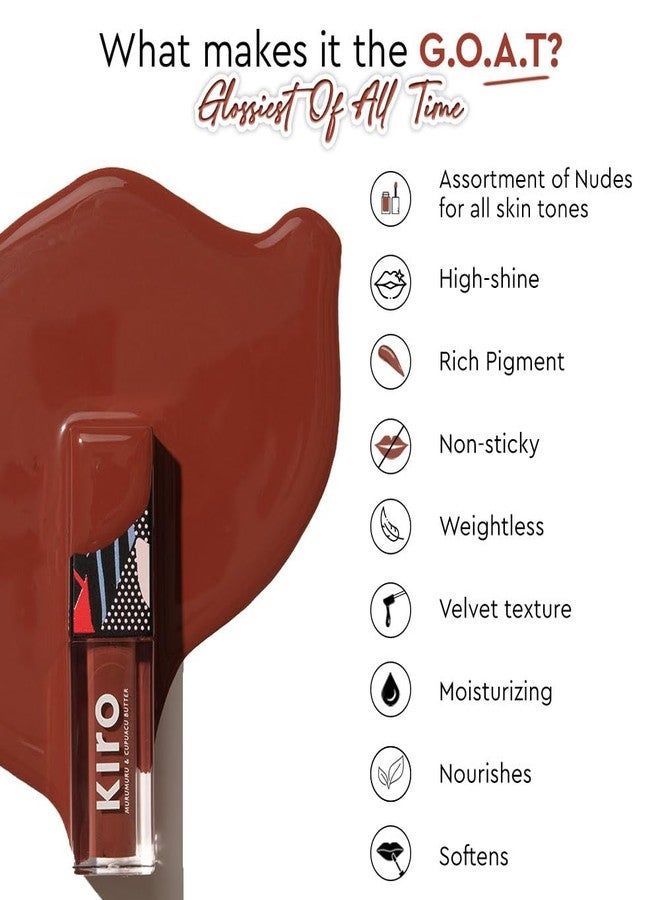 Kiro Glossfinity Crème Gloss - Blushing Apricot, 5ml | High-Shine Nude Lip Gloss | Hydrating, Non-Sticky Formula | Enriched with Murumuru & Cupuacu Butters | 8 Shades for Every Indian Skin Tone - Image 5