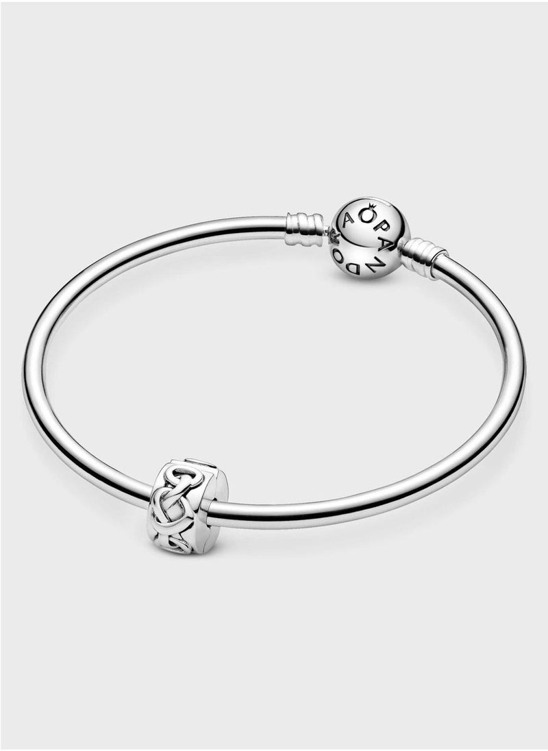 باندورا حلية مشبك مزينة بقلوب متشابكة - Image 5