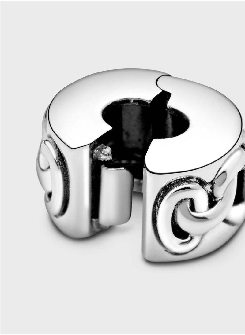 باندورا حلية مشبك مزينة بقلوب متشابكة - Image 4