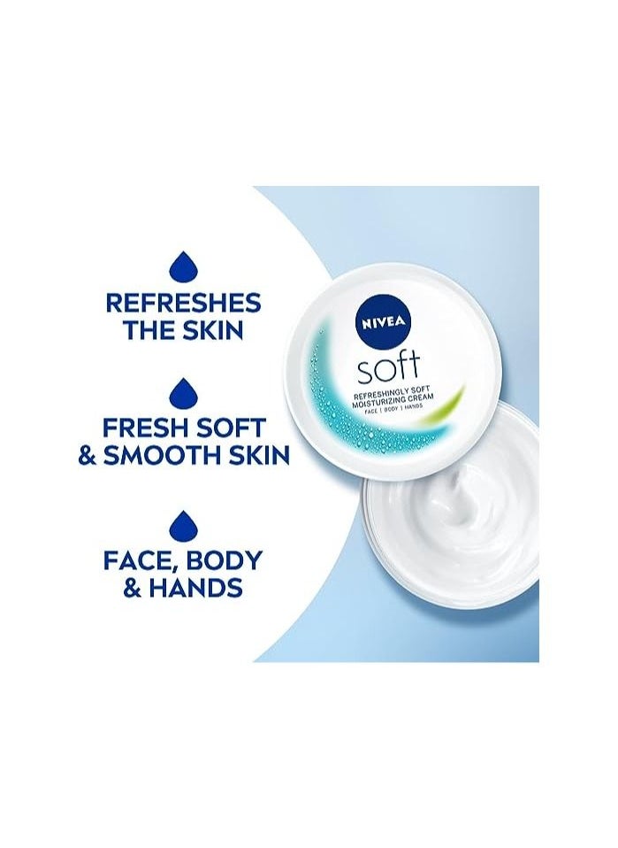 Nivea - NIVEA Moisturising Cream, Soft Refreshing, Jar 200ml - Image 1
