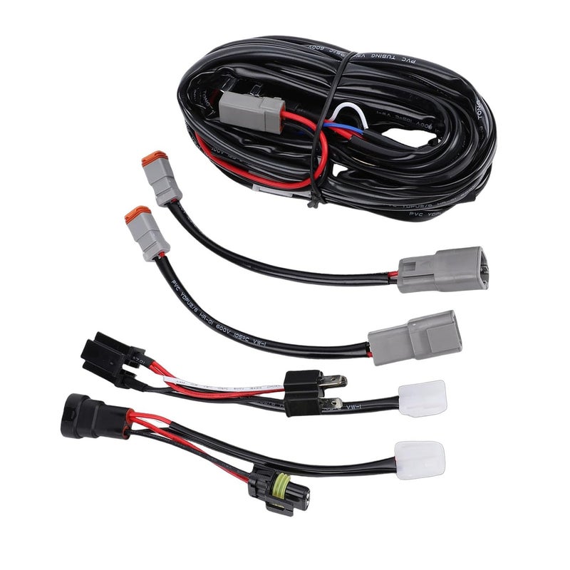 High Beam Light Wiring Kit, Double Connector Plug and Play Wiring Harness, Stable Power Supply Kit with Reliable Connection, Ideal for Trucks, SUVs, Pickups, Motorcycles, ATVs - Image 2