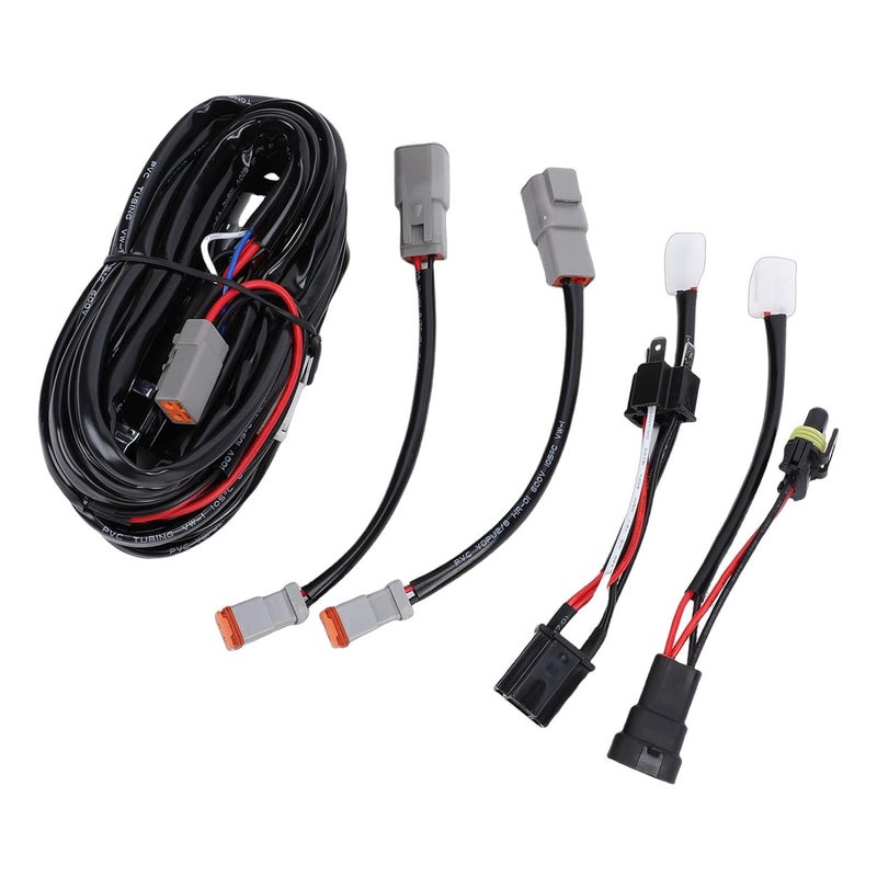 High Beam Light Wiring Kit, Double Connector Plug and Play Wiring Harness, Stable Power Supply Kit with Reliable Connection, Ideal for Trucks, SUVs, Pickups, Motorcycles, ATVs - Image 3