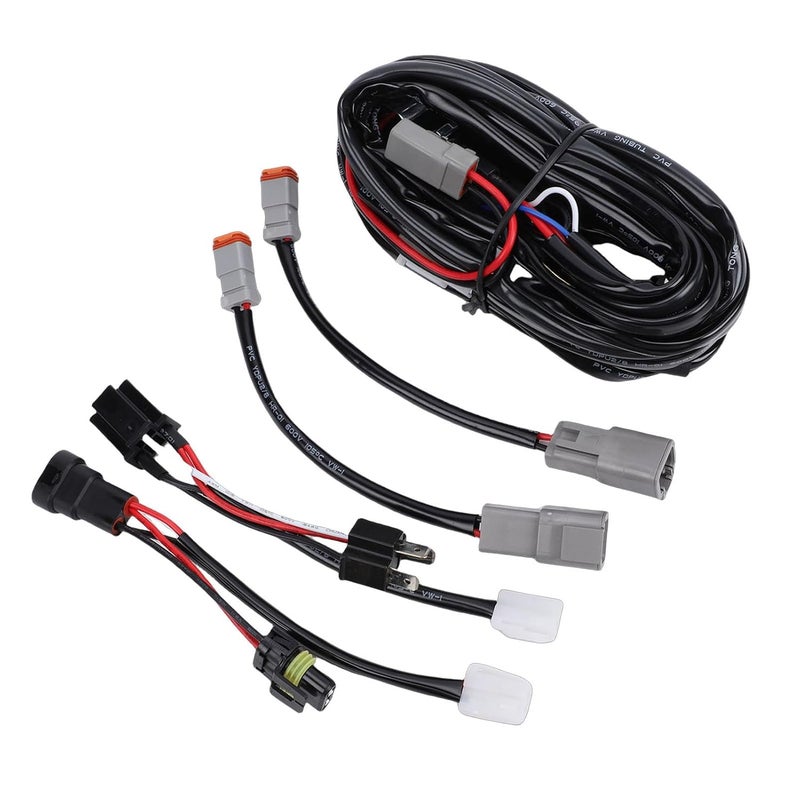 High Beam Light Wiring Kit, Double Connector Plug and Play Wiring Harness, Stable Power Supply Kit with Reliable Connection, Ideal for Trucks, SUVs, Pickups, Motorcycles, ATVs - Image 4