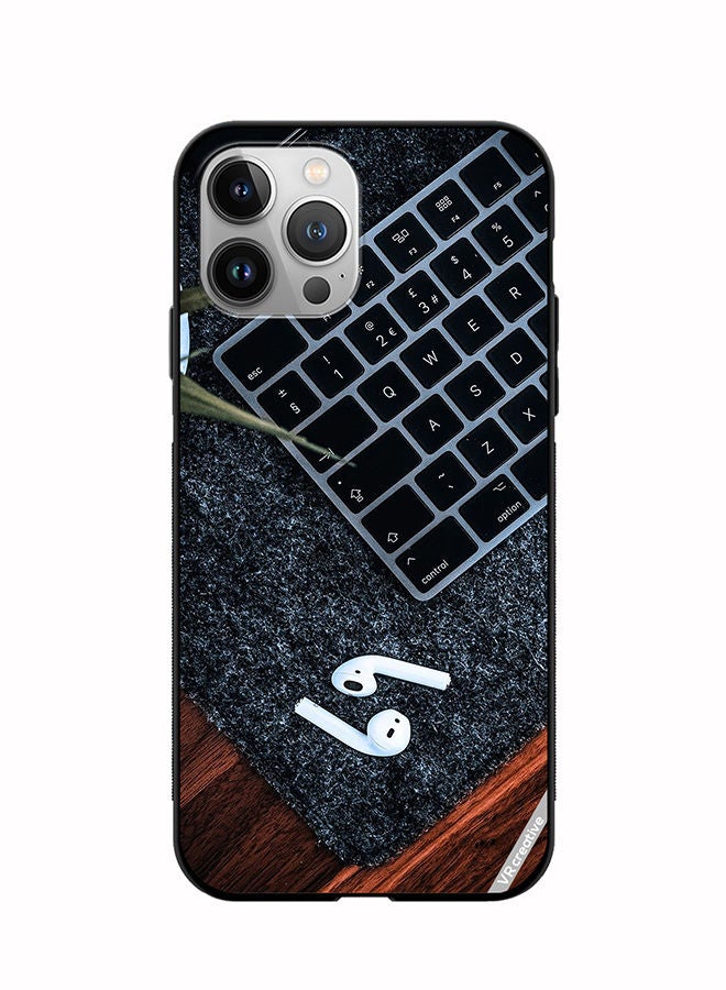 VR CREATIVE Protective Case Cover For Apple iPhone 12 Pro Earphone With Keyboard Design Multicolour - Image 1