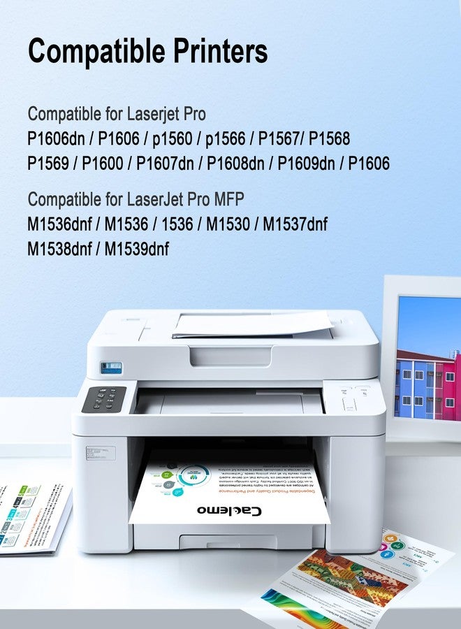 Caclemo 78A CE278A Toner Cartridge Compatible with HP 78A Black Toner Cartridge CE278A Toner | Works with HP LaserJet Pro P1566, P1606 Series, HP LaserJet Pro MFP M1536 (2 Black) - Image 2