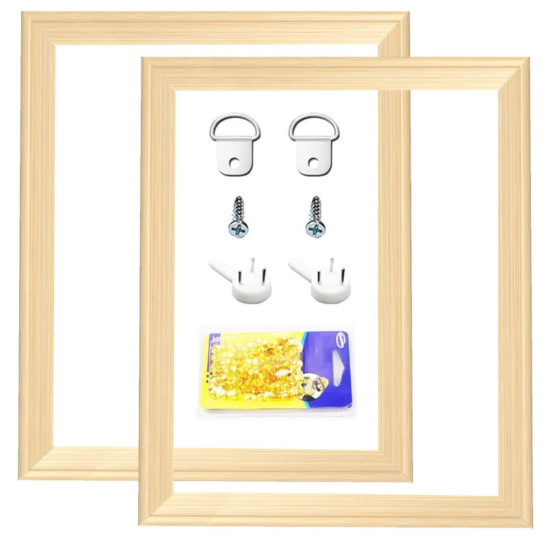 Cyauatt Cyauatt 2 Pack 12x16Canvas Stretcher Bars DIY Wood Canvas Frames Kit Wooden Art Frames Wood Stretching Bars for Gallery Wrap Oil Painting Posters and Canvas Arts 12 x16