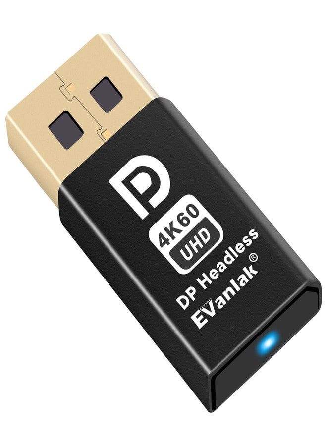 EVanlak 4K60HZ DisplayPort Headless Ghost Display Emulator for PC DP Dummy Plug -fit Headless 1080@120Hz-4096x2160@60hz FHD-1Pack - Image 3