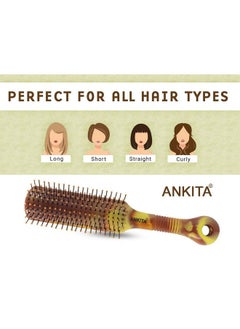 Ankita Printed Hair Brush With Nylon Bristle Allpurpose Colors May Vary (A1 Tiger) By Chhavi Creation  - Image 5