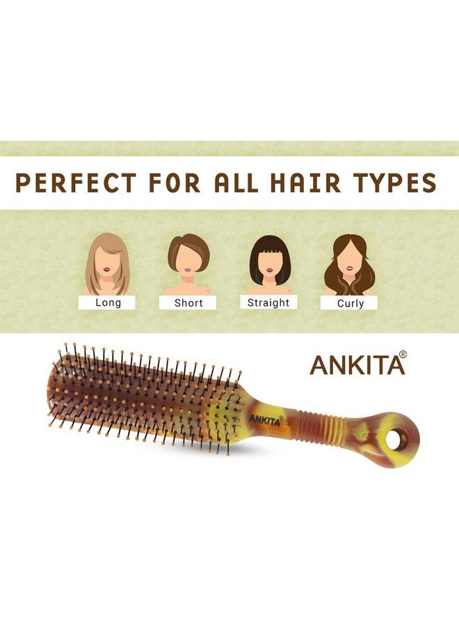 Ankita Printed Hair Brush With Nylon Bristle Allpurpose Colors May Vary (A1 Tiger) By Chhavi Creation - Image 5