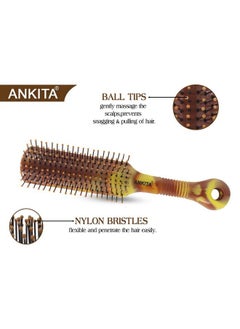 Ankita Printed Hair Brush With Nylon Bristle Allpurpose Colors May Vary (A1 Tiger) By Chhavi Creation  - Image 4