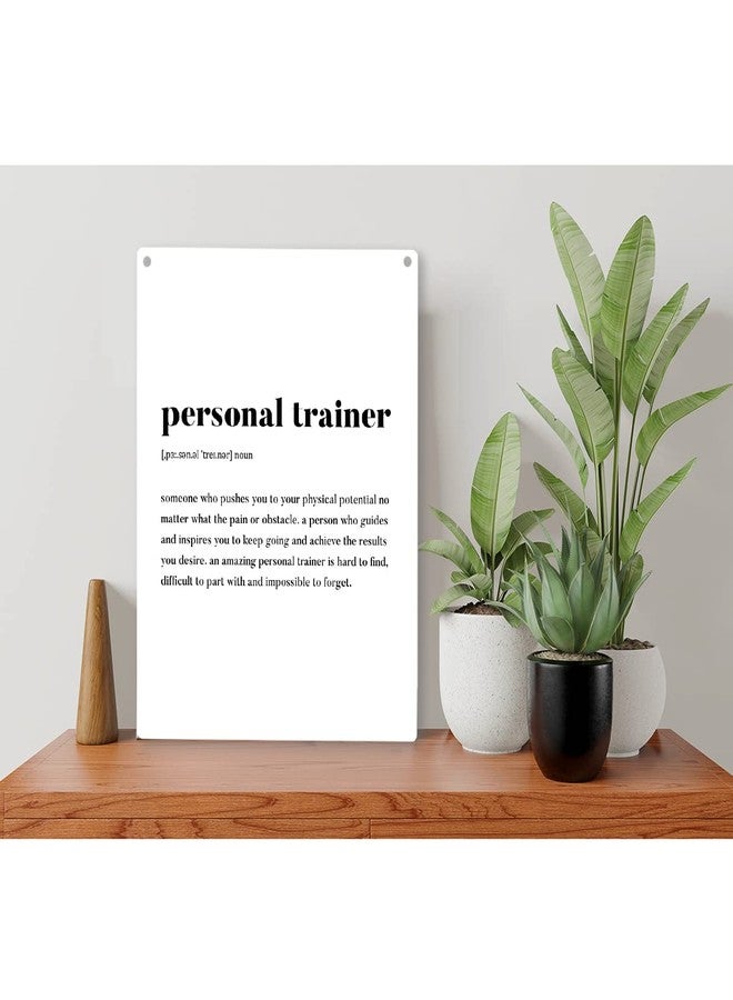 FREHVN Personal Trainer Gifts Definition Wood Sign Modern Personal Trainer Wooden Signs Rustic Hanging Plaque Home Office Wall Art 8 x 10, Perfect Sign Wall Decor for Home - Image 4