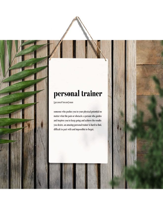 FREHVN Personal Trainer Gifts Definition Wood Sign Modern Personal Trainer Wooden Signs Rustic Hanging Plaque Home Office Wall Art 8 x 10, Perfect Sign Wall Decor for Home - Image 2