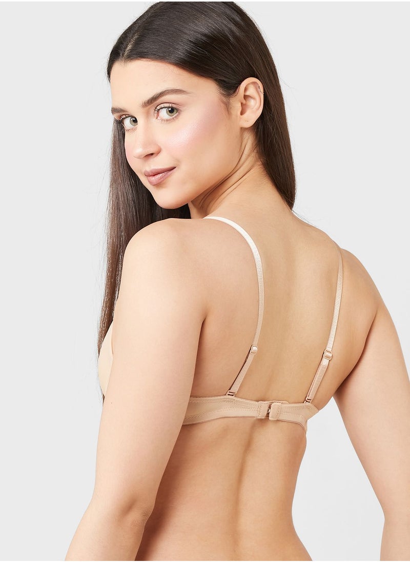 ELLA - Nude Triangle Bralette - Image 1