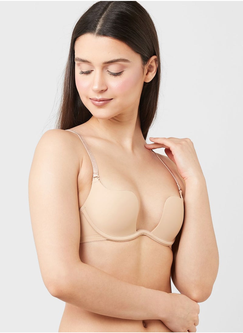 ELLA - Nude Triangle Bralette - Image 1