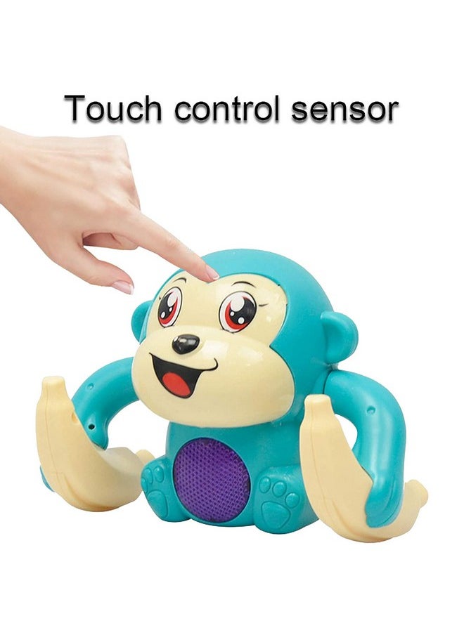 Wishkey - WISHKEY Plastic 360 Degree Rotation Dancing & Spinning Rolling Monkey with Banana and Light & Sound Toy for Kids (Pack of 1, Multicolor) - Image 1