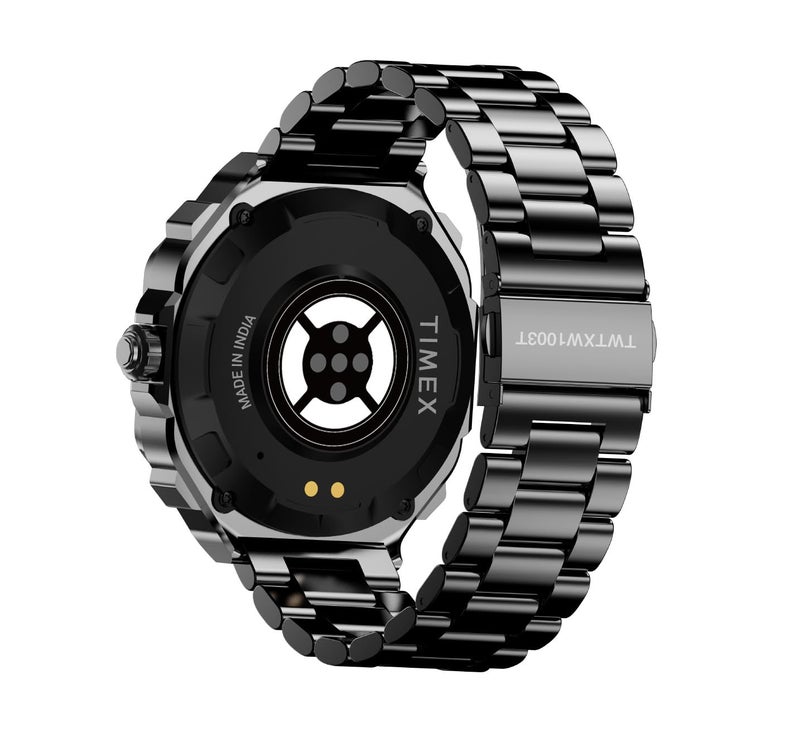 TIMEX Smart Nova 1.43"(3.6cm) AMOLED Display with Functional Crown, Stainless Steel Bracelet and BT Calling Smartwatch for Unisex - TWTXW1003T - Image 4