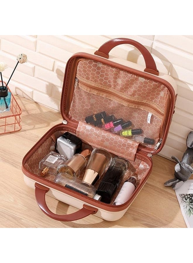 Shrux Mini Suitcase for Makeup & Cosmetic Storage | Travel Toiletry Storage Case for Girls | Hardshell Bag for Storage Jewellery and Small Ornaments | Vanity Makeup Bag with Zipper Closer - Image 3